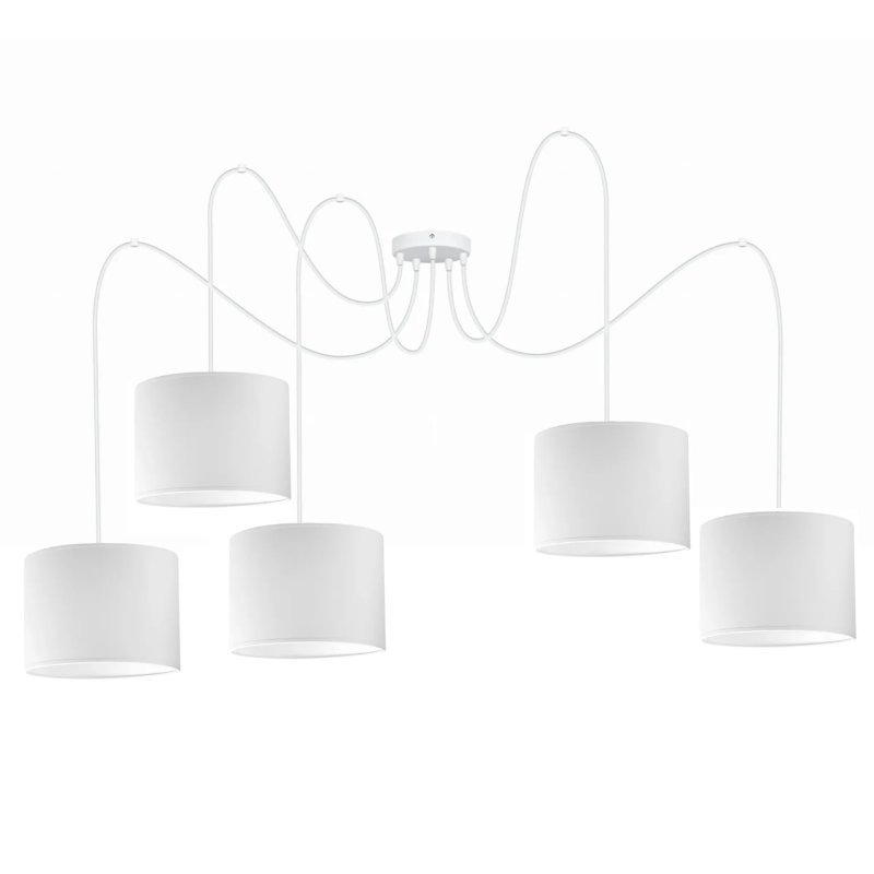 NOWOCZESNA LAMPA SUFITOWA WISZĄCA SPIDER PAJĄK ABAŻUR E27 KOLORY ABAŻUR E27