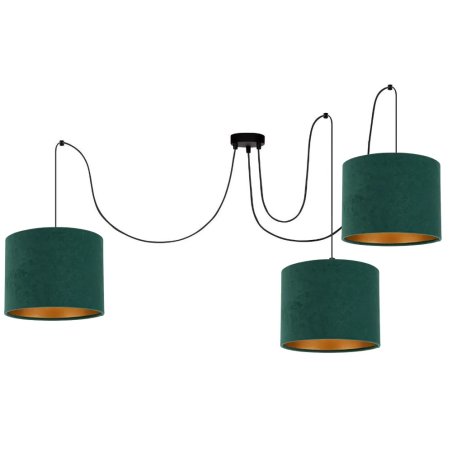 LAMPA WISZĄCA SUFITOWA ŻYRANDOL PAJĄK ZAMSZ SPIDER WELUR LED