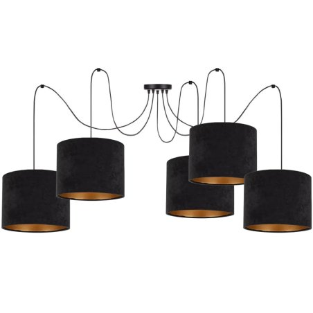 LAMPA WISZĄCA SUFITOWA ŻYRANDOL PAJĄK ZAMSZ SPIDER WELUR LED