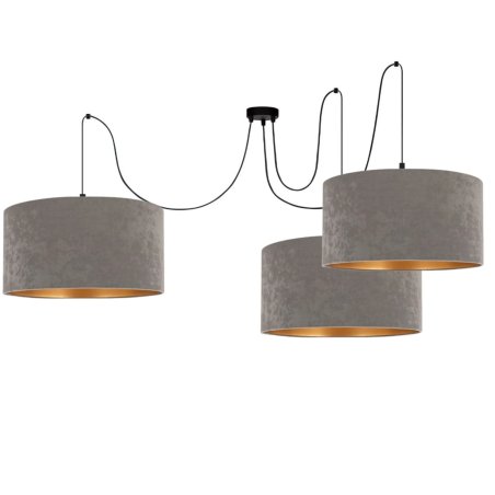 LAMPA SUFITOWA SPIDER PAJĄK ZAMSZ WELUR 40 CM