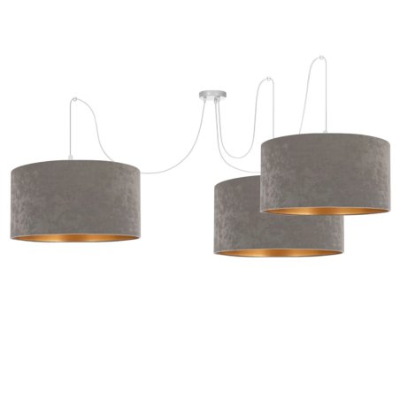 LAMPA SUFITOWA SPIDER PAJĄK ZAMSZ WELUR 40 CM