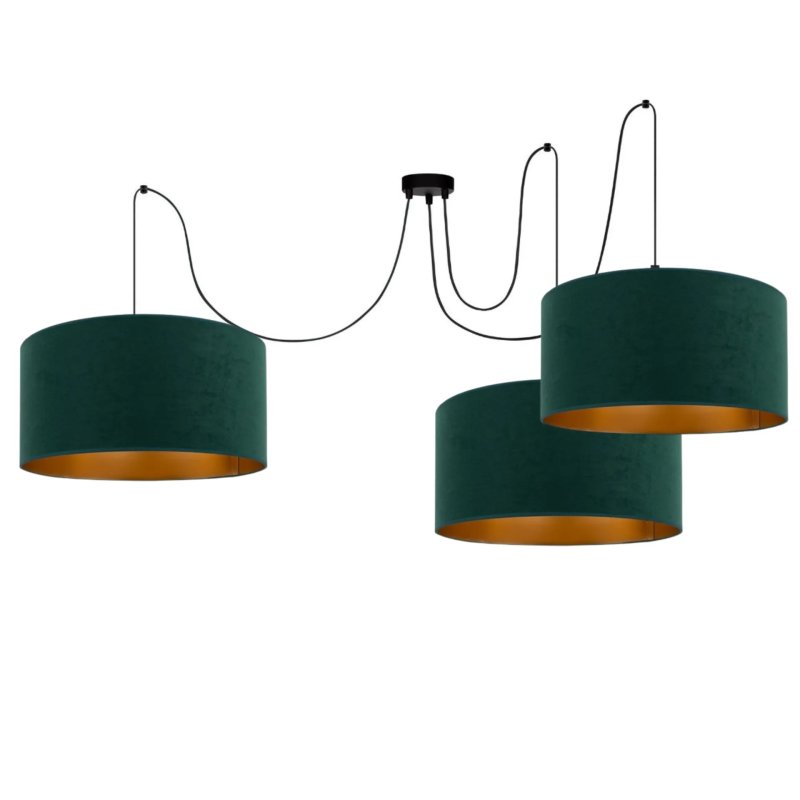 LAMPA SUFITOWA SPIDER PAJĄK ZAMSZ WELUR 40 CM