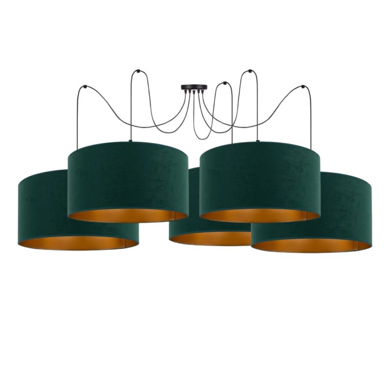 LAMPA SUFITOWA SPIDER PAJĄK ZAMSZ WELUR 40 CM