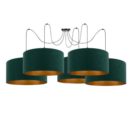 LAMPA SUFITOWA SPIDER PAJĄK ZAMSZ WELUR 40 CM