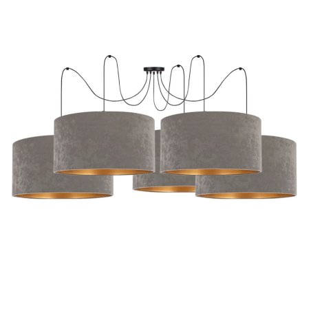 LAMPA SUFITOWA SPIDER PAJĄK ZAMSZ WELUR 40 CM