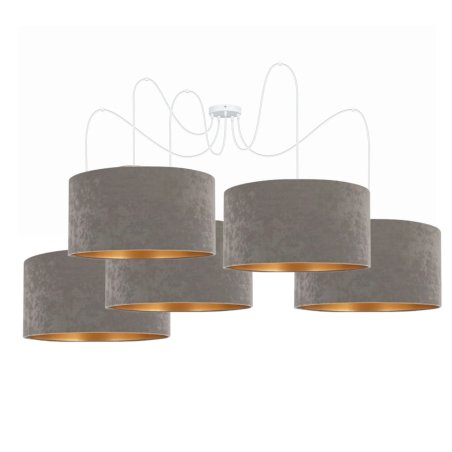 LAMPA SUFITOWA SPIDER PAJĄK ZAMSZ WELUR 40 CM