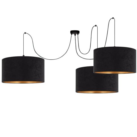 LAMPA SUFITOWA SPIDER PAJĄK ZAMSZ WELUR 40 CM