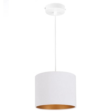 NOWOCZESNA LAMPA SUFITOWA WISZĄCA ABAŻUR WELUR 20 CM LED