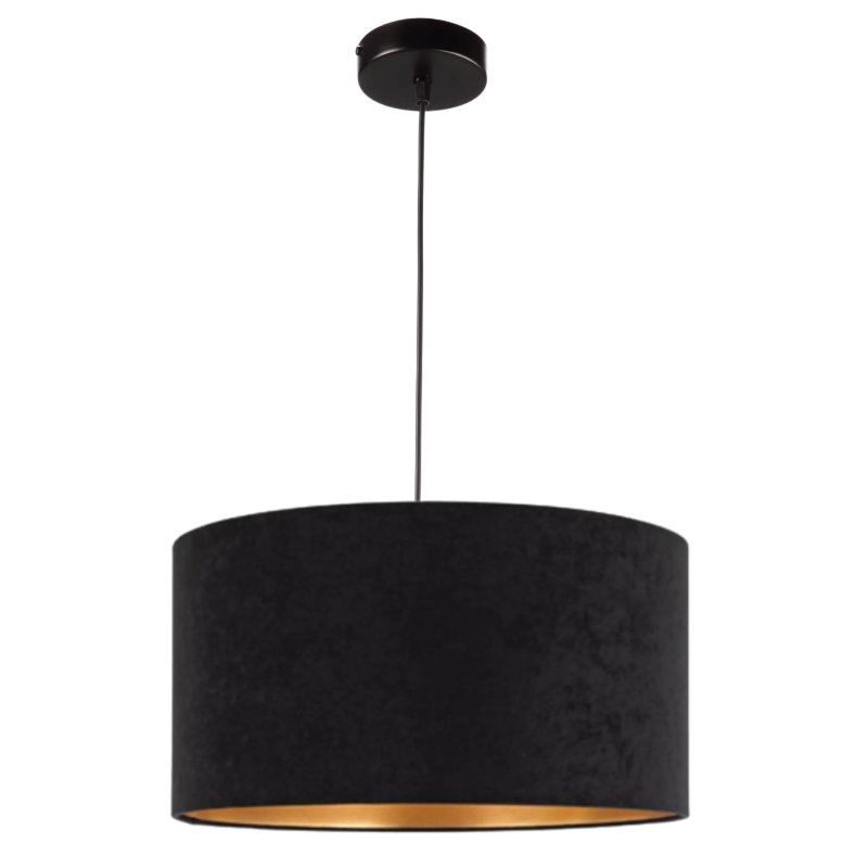 LAMPA SUFITOWA WISZĄCA ABAŻUR ZAMSZ WELUR 40 CM