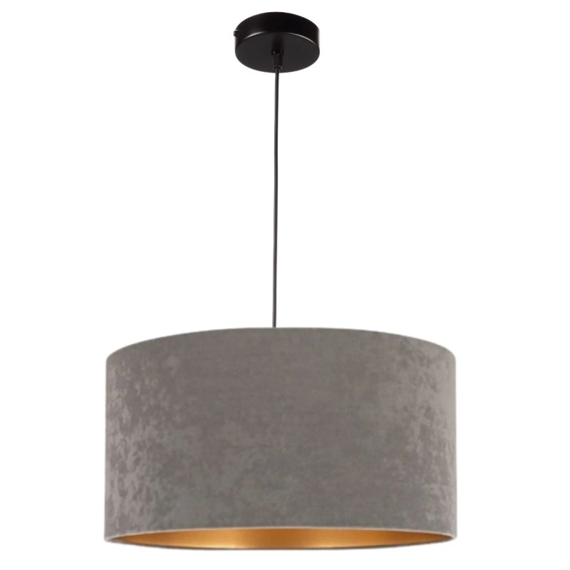 LAMPA SUFITOWA WISZĄCA ABAŻUR ZAMSZ WELUR 40 CM