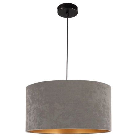 LAMPA SUFITOWA WISZĄCA ABAŻUR ZAMSZ WELUR 40 CM