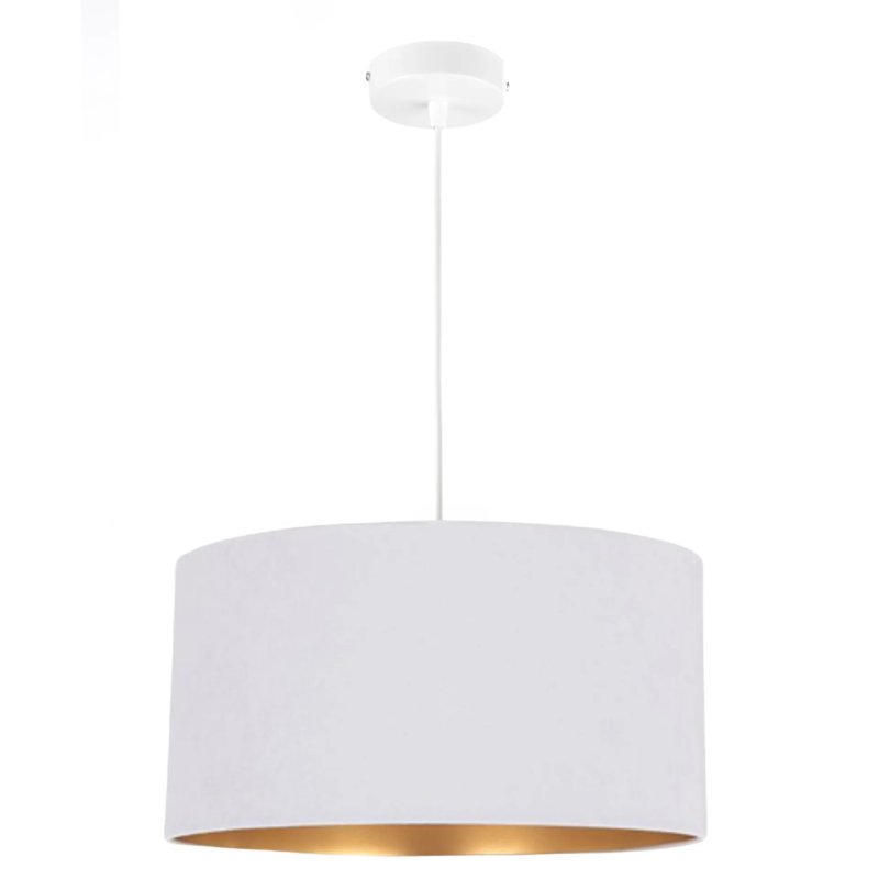LAMPA SUFITOWA WISZĄCA ABAŻUR ZAMSZ WELUR 40 CM