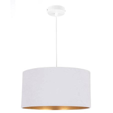 LAMPA SUFITOWA WISZĄCA ABAŻUR ZAMSZ WELUR 40 CM