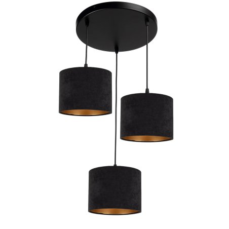 DESIGN LAMPA WISZĄCA ŻYRANDOL ZAMSZ PLAFON GOLD