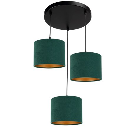 DESIGN LAMPA WISZĄCA ŻYRANDOL ZAMSZ PLAFON GOLD