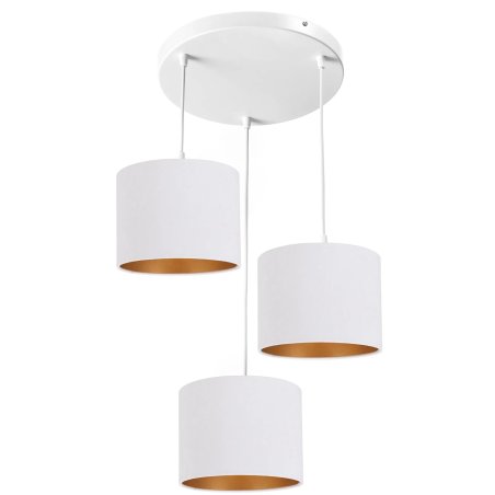 DESIGN LAMPA WISZĄCA ŻYRANDOL ZAMSZ PLAFON GOLD