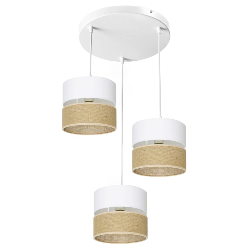LAMPA WISZĄCA ŻYRADNOL JUTA BOHO JUTOWA DUO TALERZ