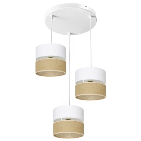 LAMPA WISZĄCA ŻYRADNOL JUTA BOHO JUTOWA DUO TALERZ