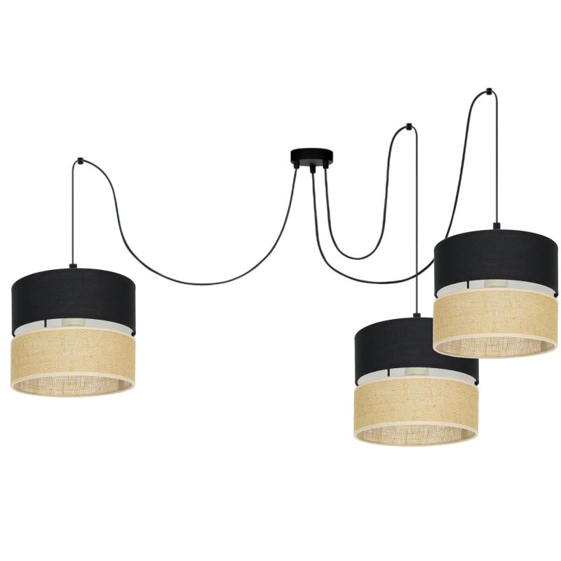 LAMPA WISZĄCA JUTA BOHO JUTOWY SPIDER PAJĄK DUO E27