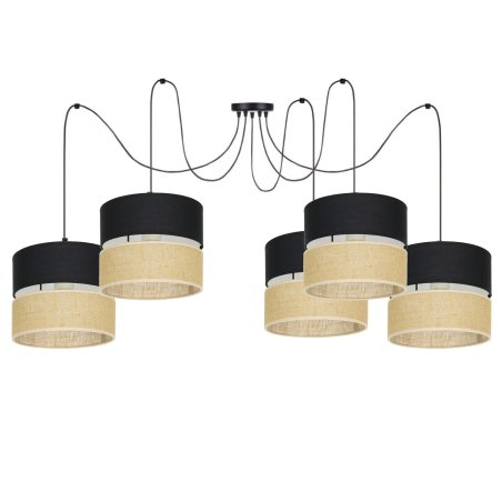 LAMPA WISZĄCA JUTA BOHO JUTOWY SPIDER PAJĄK DUO E27