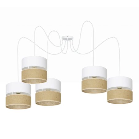 LAMPA WISZĄCA JUTA BOHO JUTOWY SPIDER PAJĄK DUO E27