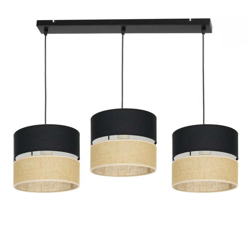 LAMPA WISZĄCA SUFITOWA JUTA BOHO JUTOWA PASY DUO