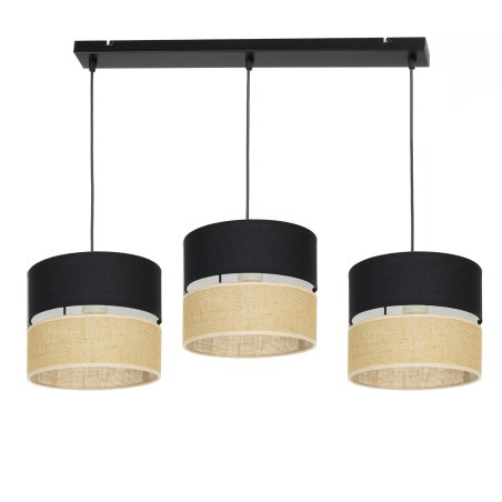 LAMPA WISZĄCA SUFITOWA JUTA BOHO JUTOWA PASY DUO