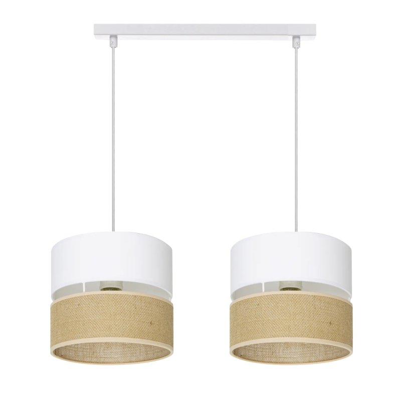 LAMPA WISZĄCA SUFITOWA JUTA BOHO JUTOWA PASY DUO