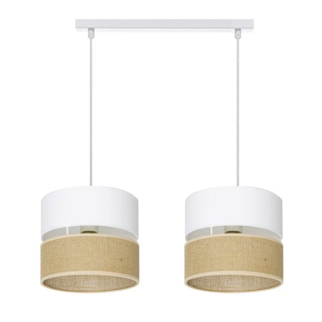 LAMPA WISZĄCA SUFITOWA JUTA BOHO JUTOWA PASY DUO
