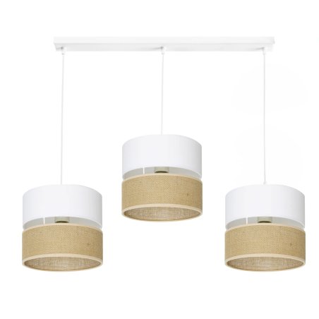 LAMPA WISZĄCA SUFITOWA JUTA BOHO JUTOWA PASY DUO
