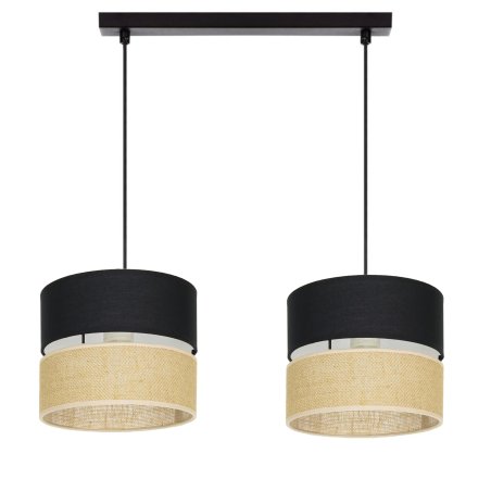 LAMPA WISZĄCA SUFITOWA JUTA BOHO JUTOWA PASY DUO