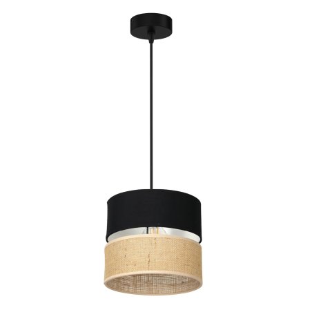 LAMPA WISZĄCA SUFITOWA JUTA BIAŁA JUTOWA DUO PASY BOHO