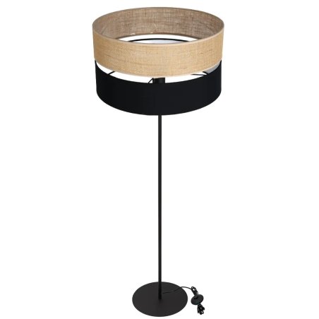 JUTOWA LAMPA STOJĄCA PODŁOGOWA JUTA ABAŻUR 40CM