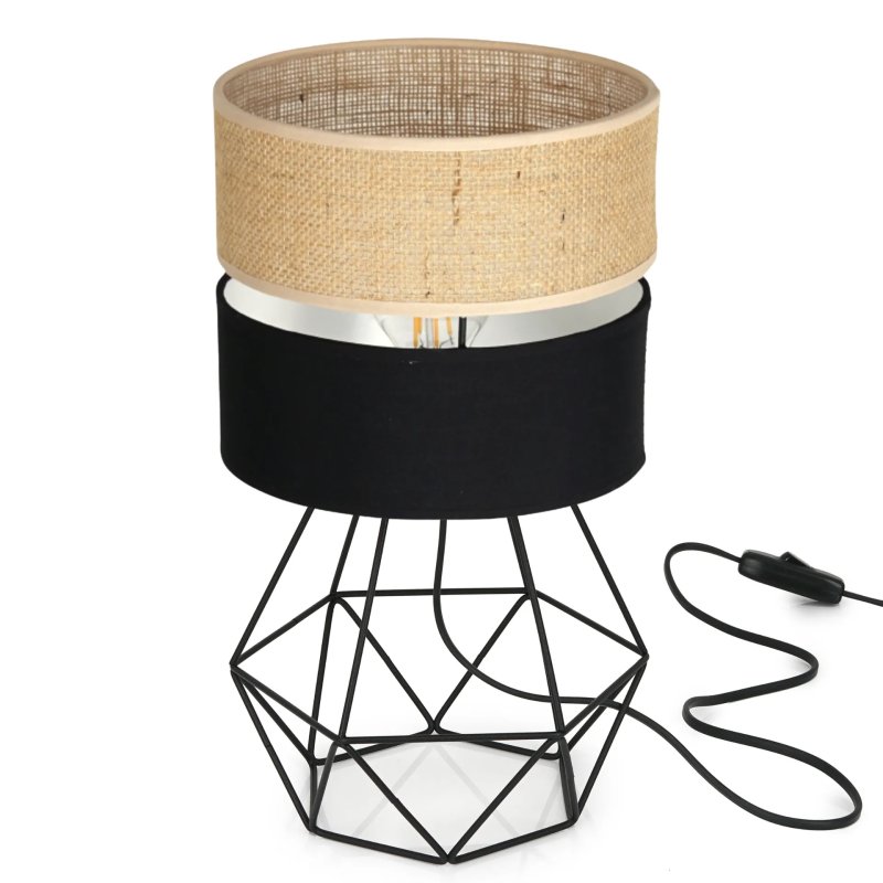 LAMPKA NOCNO STOŁOWA DIAMENT JUTA POLSKA LAMPKA