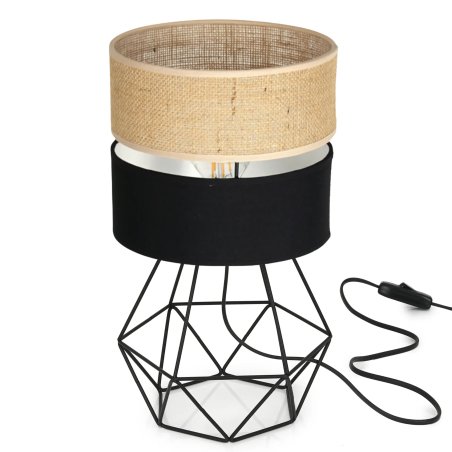 LAMPKA NOCNO STOŁOWA DIAMENT JUTA POLSKA LAMPKA