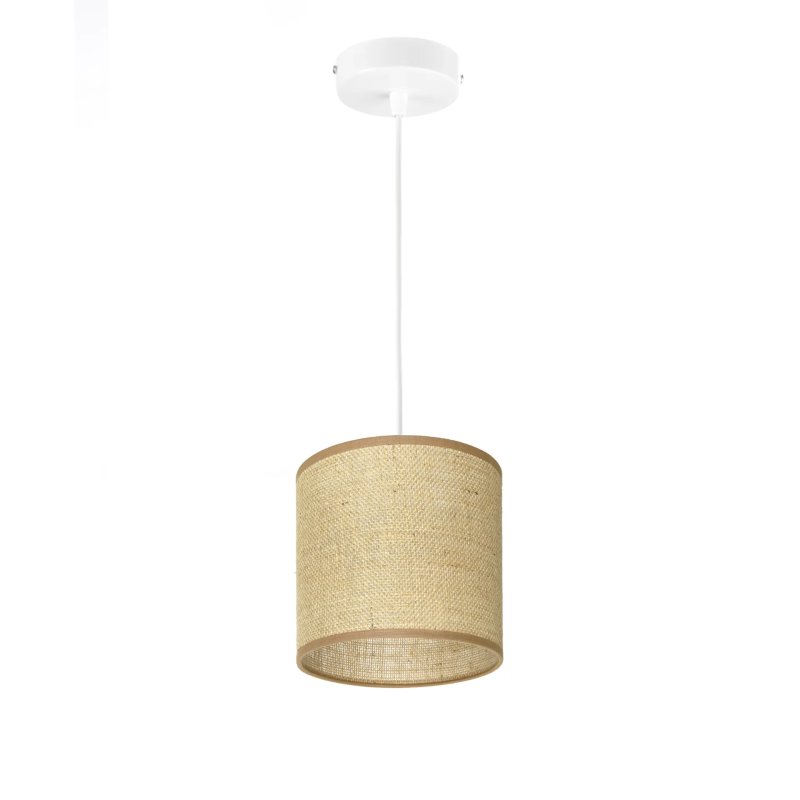 LAMPA WISZĄCA 1PŁ SUFITOWA ABAŻUR JUTA BOHO JUTOWY
