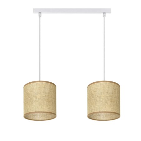 BOHO LAMPA WISZĄCA SUFITOWA ABAŻUR JUTOWA JUTA