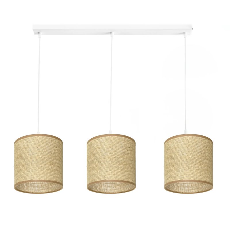BOHO LAMPA WISZĄCA SUFITOWA ABAŻUR JUTOWA JUTA