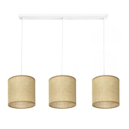 BOHO LAMPA WISZĄCA SUFITOWA ABAŻUR JUTOWA JUTA