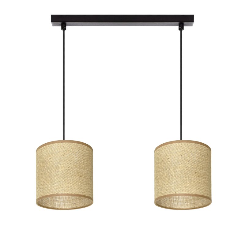 BOHO LAMPA WISZĄCA SUFITOWA ABAŻUR JUTOWA JUTA