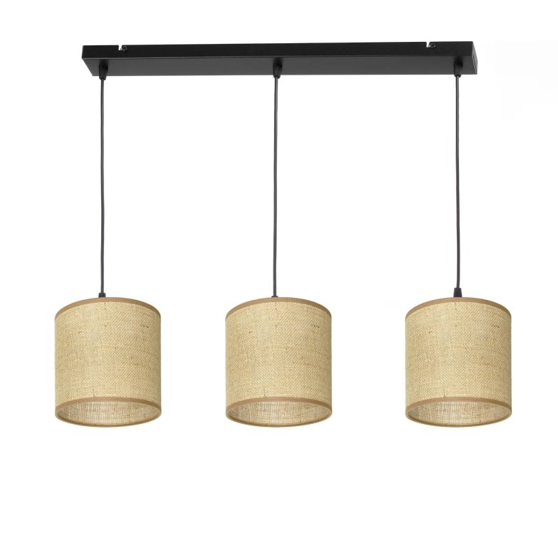 BOHO LAMPA WISZĄCA SUFITOWA ABAŻUR JUTOWA JUTA