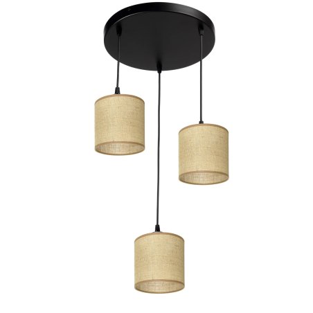 LAMPA WISZĄCA SUFITOWA PLAFON JUTOWA JUTA BOHO