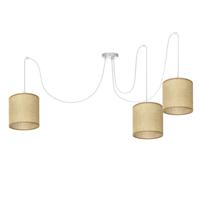 LAMPA WISZĄCA SPIDER ŻYRANDOL ETNO BOHO JUTOWY
