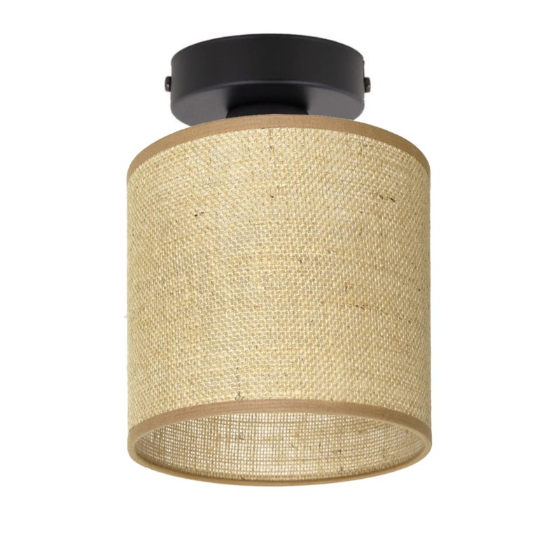 LAMPA PLAFON 1PŁ SUFITOWA ABAŻUR JUTOWY JUTA BOHO