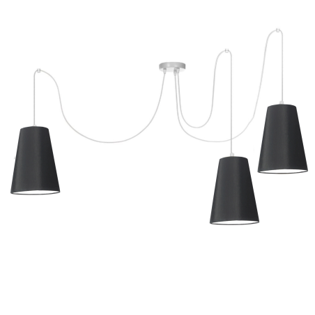 LISTWA LAMPA WISZĄCA SUFITOWA ABAŻUR STOŻEK KOLORY E27 PAJĄK 3-pkt