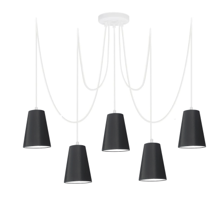 LISTWA LAMPA WISZĄCA SUFITOWA ABAŻUR STOŻEK KOLORY E27 PAJĄK 3-pkt