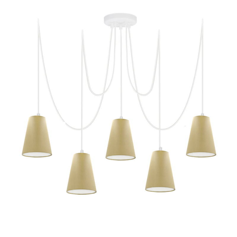 LISTWA LAMPA WISZĄCA SUFITOWA ABAŻUR STOŻEK KOLORY E27 PAJĄK 3-pkt