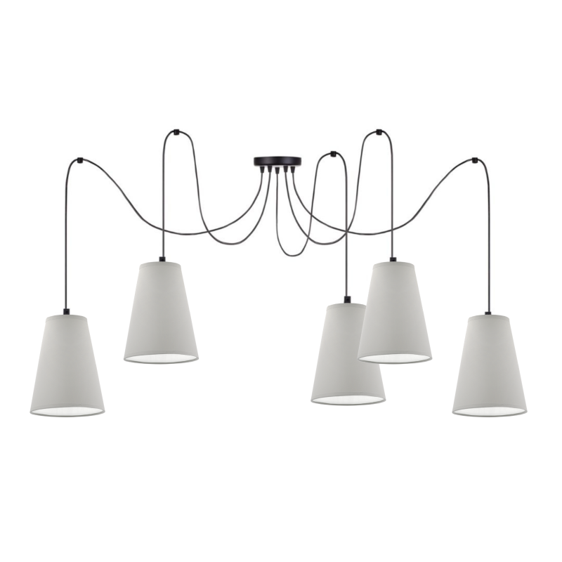 LISTWA LAMPA WISZĄCA SUFITOWA ABAŻUR STOŻEK KOLORY E27 PAJĄK 3-pkt