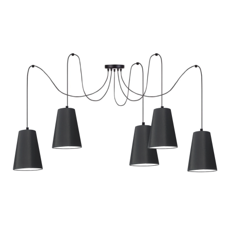 LISTWA LAMPA WISZĄCA SUFITOWA ABAŻUR STOŻEK KOLORY E27 PAJĄK 3-pkt