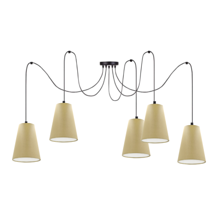 LISTWA LAMPA WISZĄCA SUFITOWA ABAŻUR STOŻEK KOLORY E27 PAJĄK 3-pkt